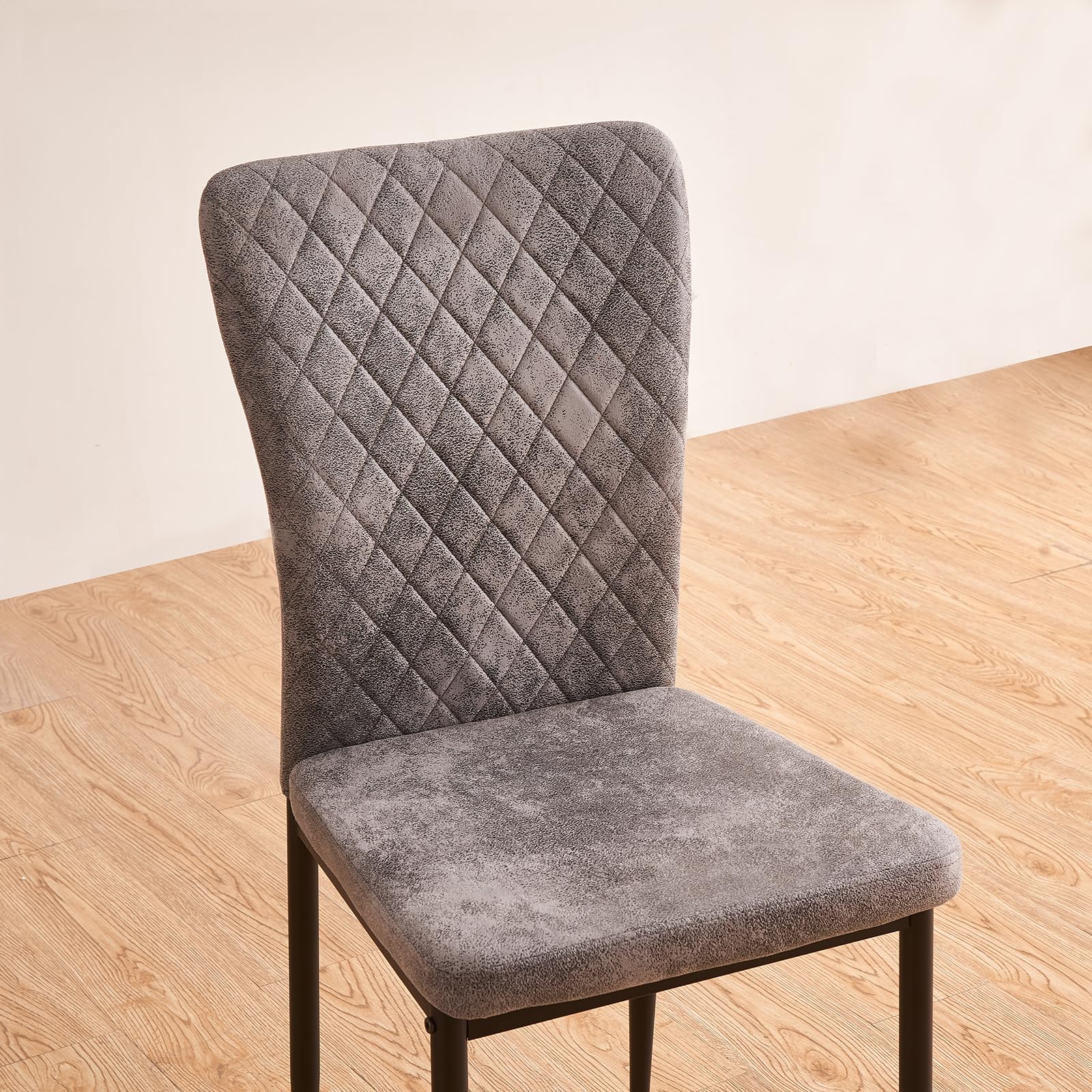 AINPECCA Modern Dining Chairs Set of 4 with Suede High Back