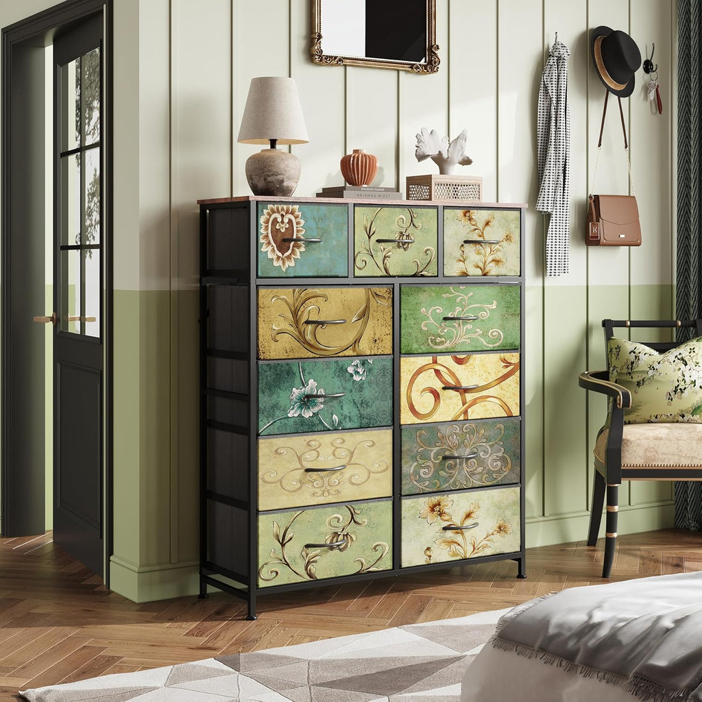 WLIVE Tall Dresser with 11 Drawers