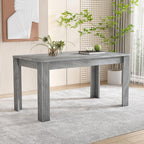 soges Grey 46 Inch Rectangle Kitchen Island Dining Table