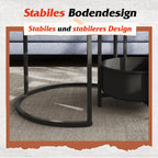 WLIVE Set of 2 Round Coffee Tables with Storage