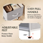 WLIVE Light Grey 5-Drawer Dresser for Bedroom Storage