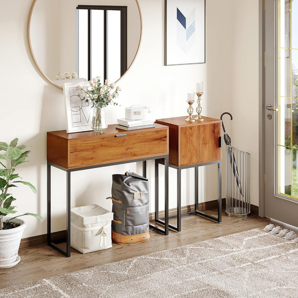 HOMCOM Console Table with Cupboard, Modern Design
