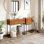 HOMCOM Modern Console Table with Cupboard
