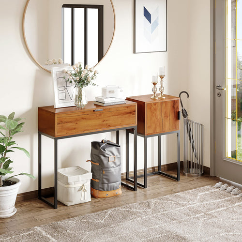HOMCOM Modern Console Table with Cupboard