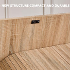 HJhomeheart Modern Rectangular Dining Table with Slatted Legs