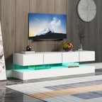 WODSOFTI LED TV Lowboard with Wall Mount and Storage for up to 55 Inch TVs