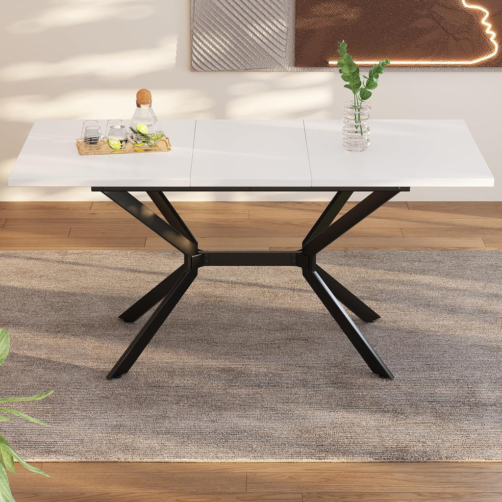 MURUL Expandable Dining Table 120-160cm White