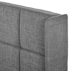 Merax Grey Upholstered Bed with Slatted Base