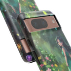Whimsical Phone Case with Nature and Dog Artwork