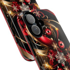 Christmas Red and Gold Phone Case - Tough Cases for Holiday Cheer