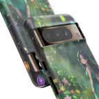 Whimsical Phone Case with Nature and Dog Artwork