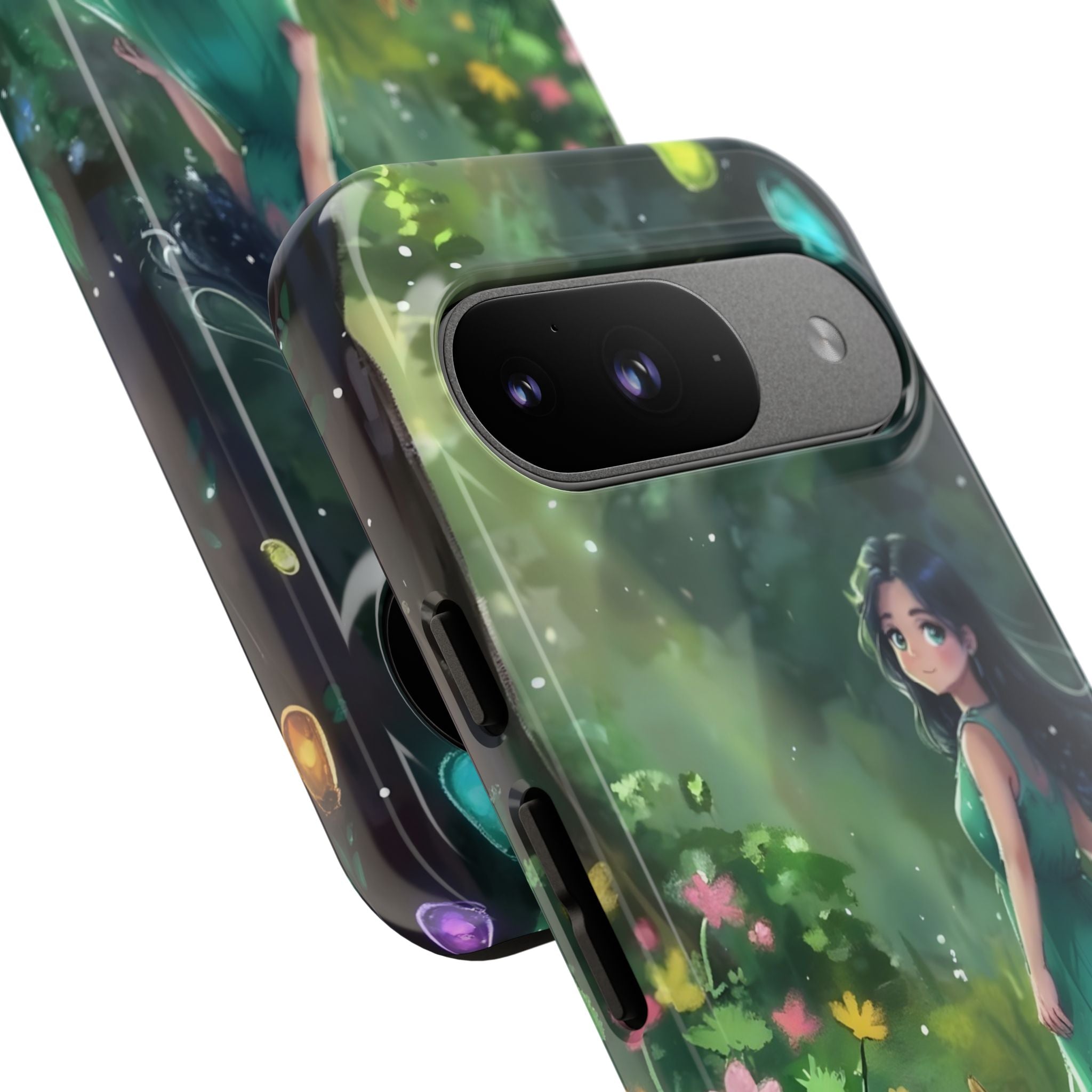 Whimsical Phone Case with Nature and Dog Artwork