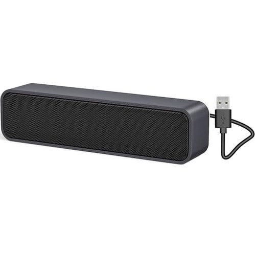 Experience ADELGO USB-Powered Computer Speakers, a portable mini sound bar perfect for desktops and laptops. Plug and play for instant sound! Keywords: USB speakers, portable sound bar, computer audio