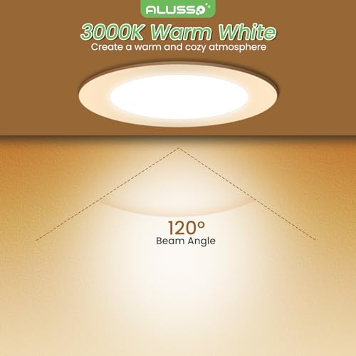 ALUSSO - LED Downlight Ceiling Lights, 5W 320lm, Warm White 3000K, 6 Pack