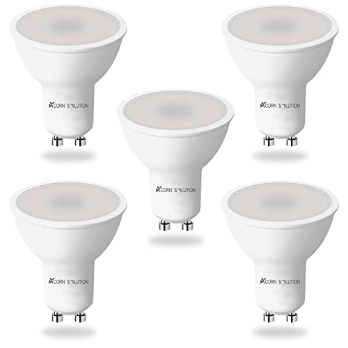AcornSolution - 5W GU10 LED Spotlight Bulbs, Warm White 3000K Pack of 5