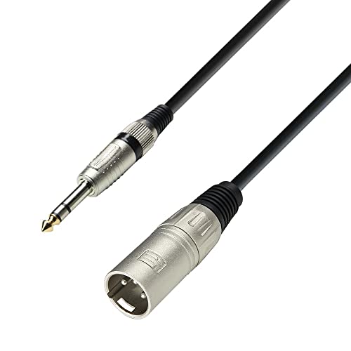 Adam Hall - 3 Star BMV 1000 Balanced Cable XLR Male to Jack TRS, 10m/30ft