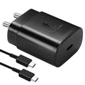 Ailkin - 25W Super Fast C-Type Charger with Cable for Samsung Galaxy Series Black