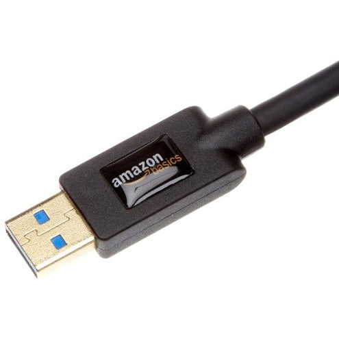 Amazon Basics - USB-A 3.0 Extension Cable, High Speed 4.8Gbps, Gold-Plated Connectors, 3.3 ft, Black