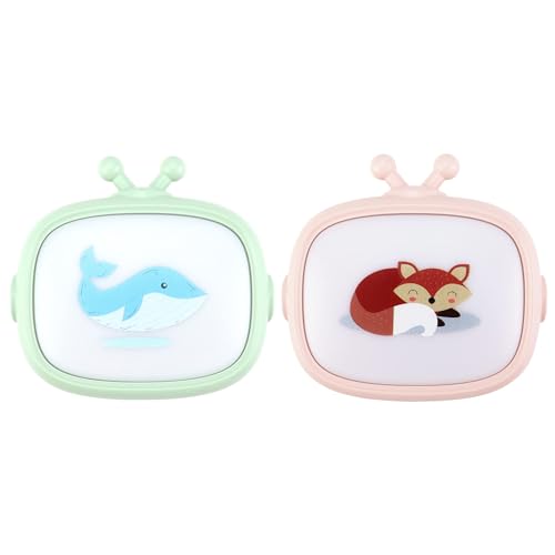 Anmour - Kids Night Light with Dusk Sensor, Wall Plug-In, Whale & Fox Designs
