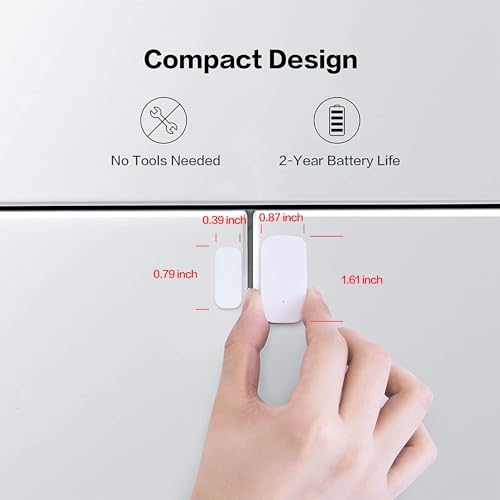 Aqara - Wireless Door and Window Sensor, Zigbee Connection, Requires Hub, Smart Home Compatible