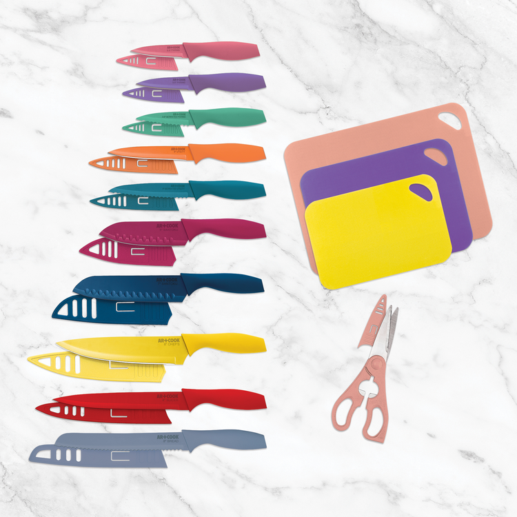 Artcook - Cutlery Set With Cutting Board 25 Piece Set