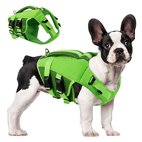 Asenku - Shark Dog Life Jacket with Floatation, Safety Vest for Swimming & Boating