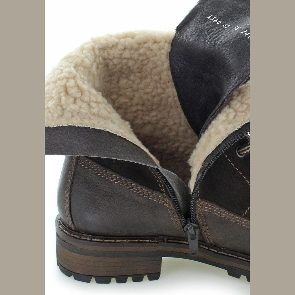 Bama Dark Brown Leather Edyth Boots Eu 38
