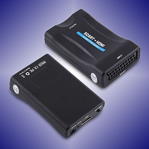 Bewinner - 720P/1080P Scart to HDMI Converter with USB Cable & Audio Video Output