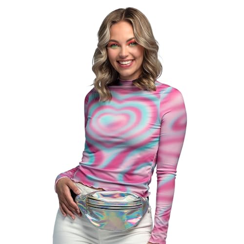 Shop the Boland Retro Holographic Waist Bag, perfect for festivals, carnival costumes, and theme parties. Stylish and functional, it adds flair to any outfit!