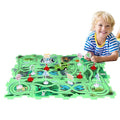Boxob - 25 Piece Car Track Puzzle Toy Set, Educational Montessori Game Assembly for Kids, Battery-Free Land Series