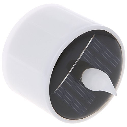 Caralin - Solar Powered LED Candle Light with Yellow Flicker, No Flame, Eco-Friendly