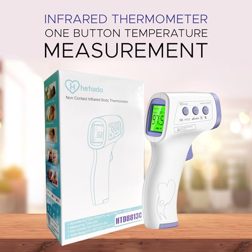 Carent - Infrared Non-Contact Thermometer for Infants & Adults | LCD Display, CE & FDA Certified, 3-Year Warranty