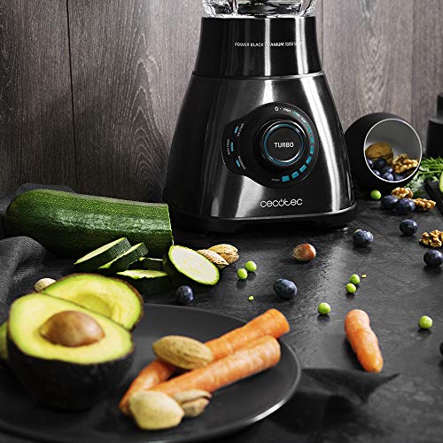 Cecotec - 1800W Power Blender with Stainless Steel Finish & 6-Blade System