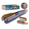 Experience the Cecotec 2-in-1 Hair Straightener & Dryer. 1000W power, digital motor, and high-pressure slot for efficient drying and styling. Keywords: hair straightener, hair dryer, digital motor