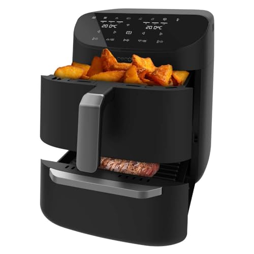 Experience the Cecotec 3-in-1 Oil-Free Air Fryer with 1850W power, 11L capacity, and smart WiFi control. Enjoy healthy cooking with 8 preset modes! Keywords: oil-free air fryer, WiFi control, 11L capacity