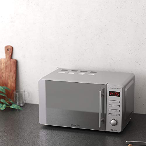 Cecotec - 700W Stainless Steel Microwave with 20L Capacity & 8 Cooking Programs