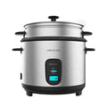 Discover the Cecotec 700W Rice Cooker with 1.8L capacity, perfect for cooking delicious rice dishes for up to 10 servings. Stainless steel and glass lid included.