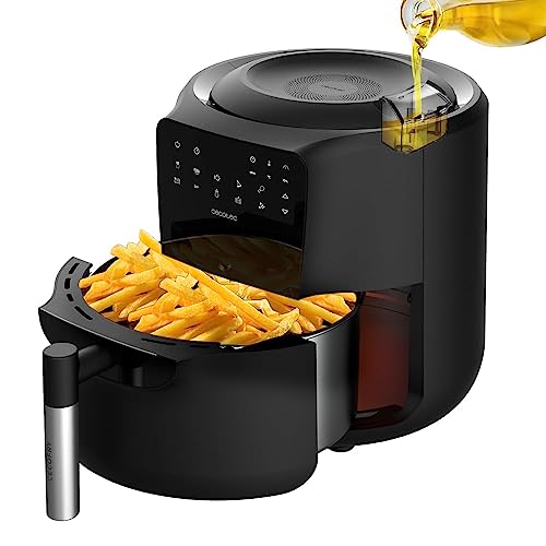 Discover the Cecotec Cecofry Rain Air Fryer 5.5L with oil spray, 7 cooking levels, and 1550W power. Enjoy healthier meals with advanced technology. Keywords: air fryer, Cecotec, healthy cooking, oil spray