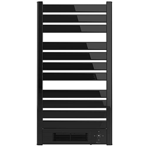 Experience warmth with Cecotec's Electric Heated Towel Rail featuring a ceramic heater, LED display, and remote control. Perfect for cozy bathrooms! Keywords: electric towel rail, ceramic heater, remote control