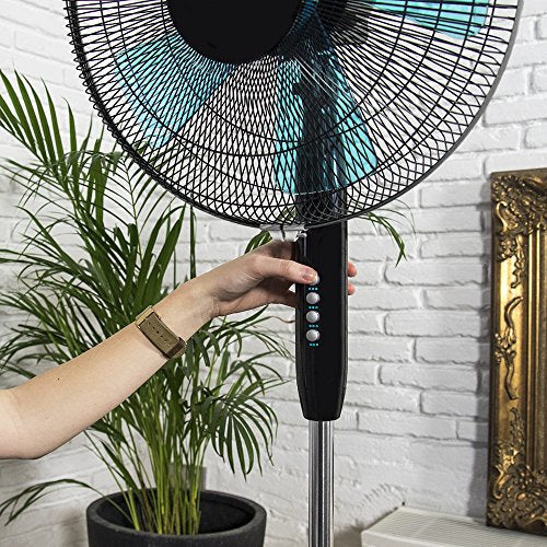 Cecotec - EnergySilence 510 Pedestal Fan, 40W, 5 Blades, Oscillating, Adjustable Height