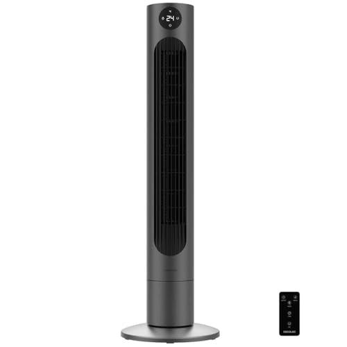 Experience the Cecotec EnergySilence 800 Skyline Smart Pedestal Fan with 60W power, remote control, 3 speeds, and a 12-hour timer for ultimate comfort.