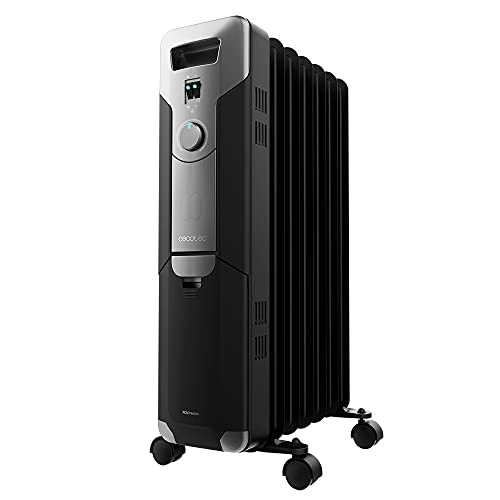 Discover the Cecotec ReadyWarm 7000 Electric Oil Radiator with 7 modules, 1500W power, low consumption, and safety features. Ideal for spaces up to 15 m². Keywords: electric oil radiator, low consumption, efficient heating