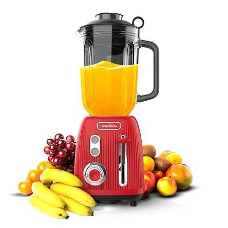 Experience the Cecotec Retro Blender with 1200W power, 2 speeds, and a 1.5L container. Perfect for smoothies, soups, and more. Shop now! Keywords: Cecotec blender, retro blender, 1200W blender
