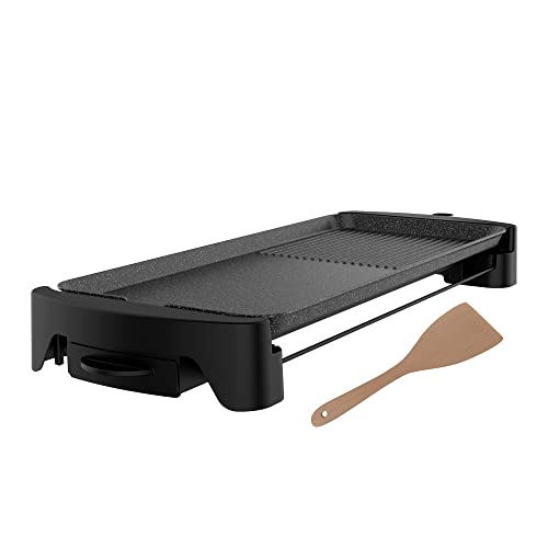 Experience the Cecotec Tasty & Grill 3000 RockWater L, a powerful 2200W electric griddle with a large 65x30cm non-stick surface. Perfect for grilling and cooking!