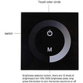 DC - 12V-24V Wall-Mounted Touch Panel LED Dimmer Switch for Single Color Strips