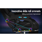 Alfordson Massage Gaming Chair with 12 RGB LED Footrest