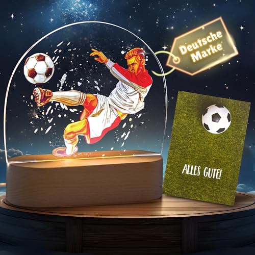 Darlena - Football Player Night Light | LED Bedside Lamp for Boys 0-15 Years