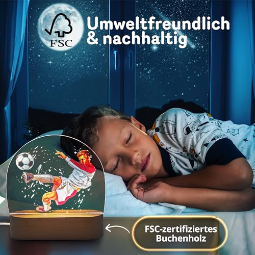 Darlena - Football Player Night Light | LED Bedside Lamp for Boys 0-15 Years