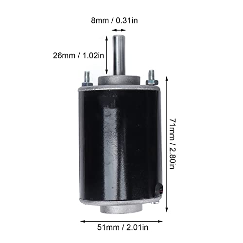 Deosdum - High Speed DC Motor for Lawnmowers, 12V/24V, 3500/7000 RPM, 26mm Shaft
