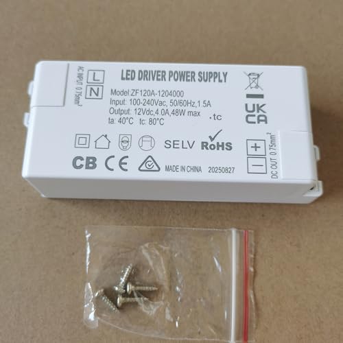 Dingtaimei - 48W LED Driver Power Supply, Low Voltage Transformer for Light Strips